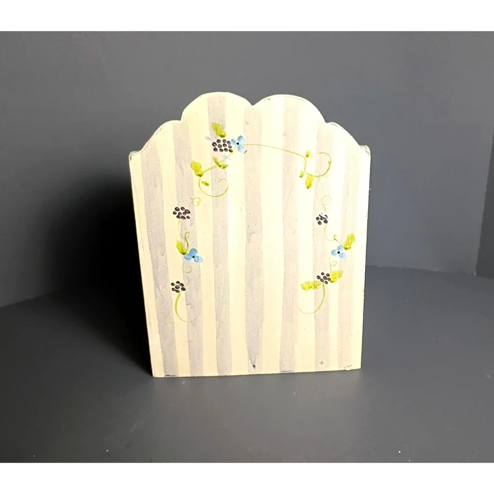 Vintage Handpainted Wood Chest of Drawers for Dolls, Jewelry Box with 2 Drawers